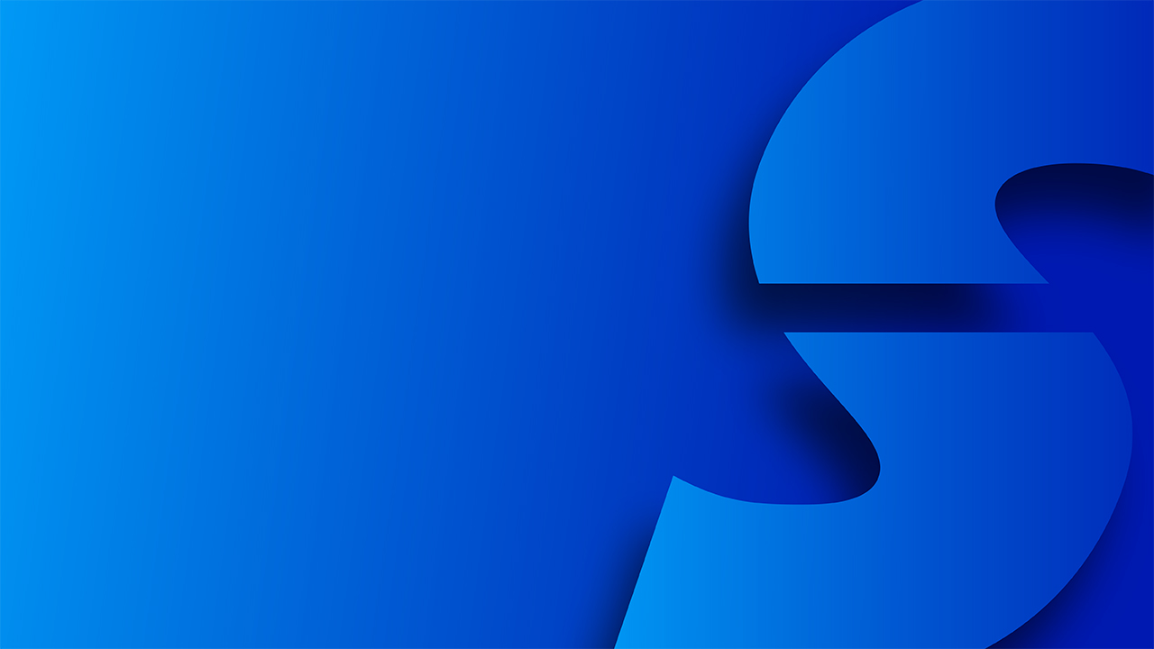 Ein blauer Farbverlauf mit dem SPARDA-BANK-Logo-S